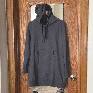 Dark grey hoodie Sweatshirt fleece dress gaiam